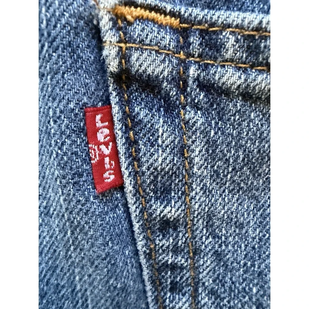 Levi's 505 Denim Shorts Mens 36 Blue Denim Jean Jorts Dad 100% Cotton 9